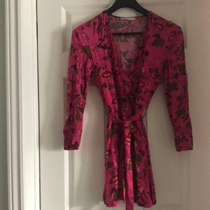 Zara dress fuchsia pink with floral pattern. Us M